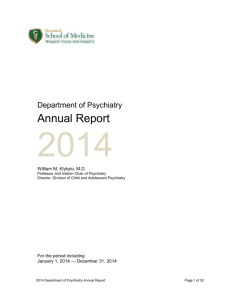 Psychiatry Annual Report - Boonshoft School of Medicine