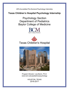 TEXAS CHILDREN*S HOSPITAL - Baylor College of Medicine