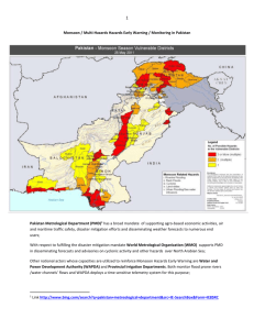 Monsoon Hazards Early Warning in Pakistan