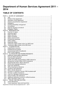 Department of Human Services Agreement 2011–2014