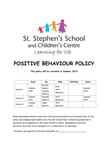 positive behaviour policy