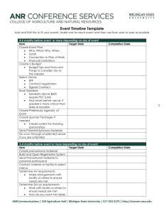 Event Timeline Template - Michigan State University