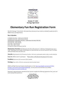 Elementary Fun run - Heritage Cross-Country