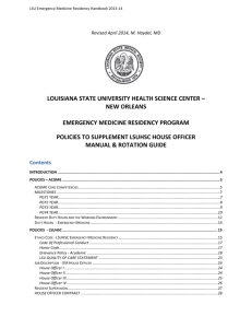 Ethics Code - LSUHSC Emergency Medicine Residency
