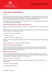 Trade Impact Assessments