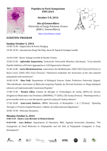 Peptides in Paris Symposium – PIPS 2014