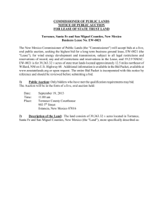 NOTICE OF PUBLIC AUCTION FOR - New Mexico State Land Office