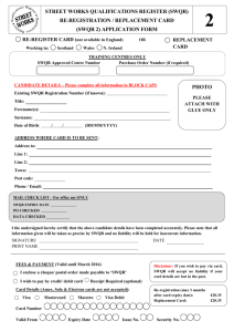 SWQR 2 Application Form