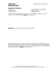 Circuits - Student Worksheet - University of Michigan SharePoint Portal