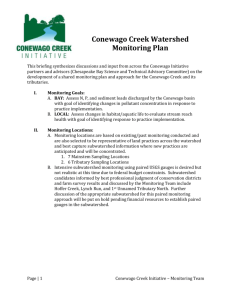Conewago Creek Watershed Monitoring Plan