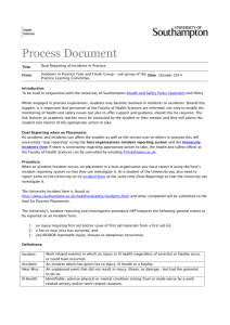 Process Document Title: Dual Reporting of Incidents in Practice