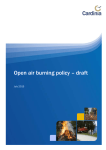 Open air burning policy * draft