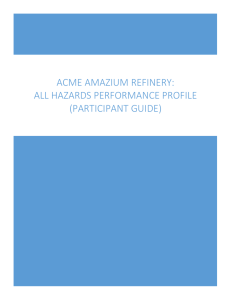 Acme Amazium Refinery All Hazards Performance Profile