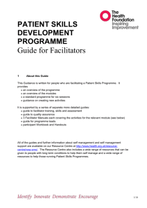 Guide for facilitators - Person-Centred Care Resource Centre