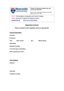 registration form - Newcastle University