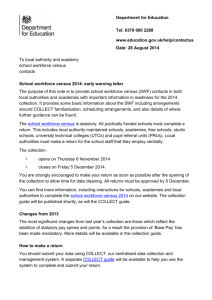 Date: 28 August 2014School workforce census 2014: early warning