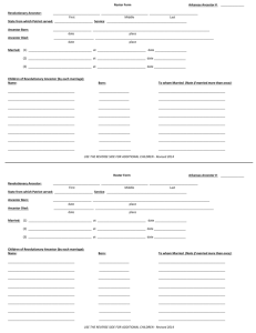 Roster Form Arkansas Ancestor #: Revolutionary Ancestor: First