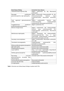 Renal biopsy findings Connective tissue disease Tubulointerstitial