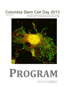 June 6, 2013 - Stem Cell Initiative