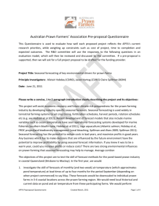 DRAFT Australian Prawn Farmers` Association Pre