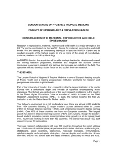 LONDON SCHOOL OF HYGIENE & TROPICAL MEDICINE Faculty