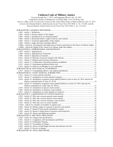 Uniform Code of Military Justice (2015)