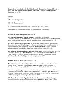 List of investigations, 1947 – 1990 (pp. 13-25).