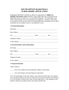 southampton basketball scholarship application