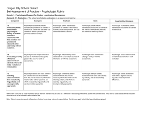 OCSD Psych Rubric