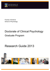 Doctor of Clinical Psychology Research Guide 2013 [MS Word