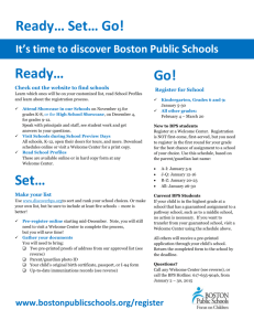 Ready… Set… Go! - Boston Public Schools