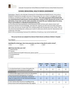 CEI- Created School Needs Assessment