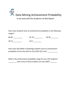 Data Mining Achievement Probability