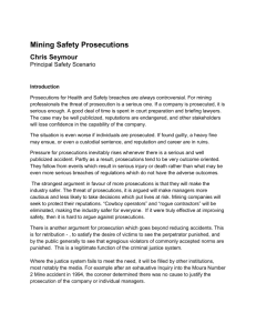 Mining Safety Prosecutions - Queensland Resources Council