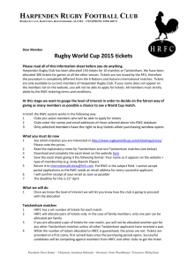 World Cup 2015 ticket allocations