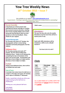 16th October 2015 issue 7 - Yew Tree Community Primary School