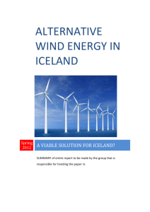 Alternative wind energy in iceland