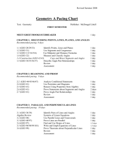 Geometry B Pacing Chart - Greenwich Public Schools