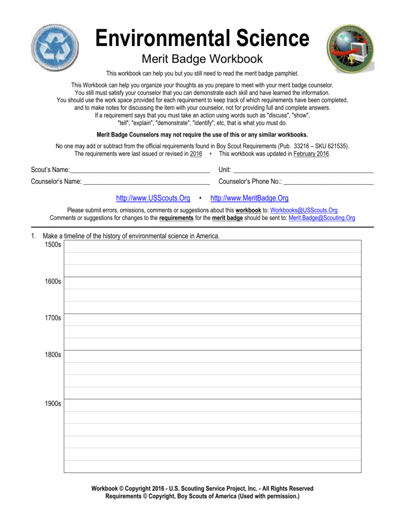 Environmental Science Merit Badge
