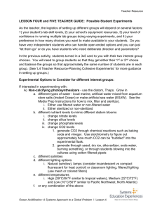 Teacher`s Guide to Student Experiments document