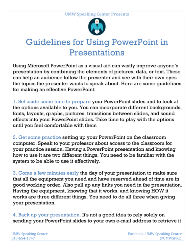 powerpoint presentation guidelines for students pdf