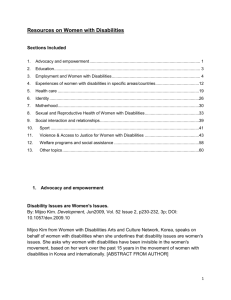 Violence Against Women with Disabilities