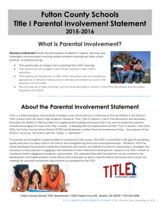 What is Parental Involvement?