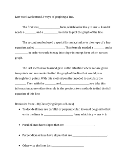 This File Will Contain Solving Equations Involving Parallel And Writing Equations Of Lines
