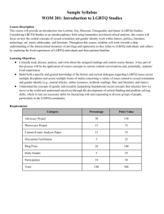 WOM 201: Introduction to LGBTQ Studies