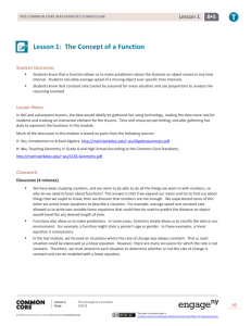 Grade 8 Mathematics Module 5, Topic A, Lesson 1