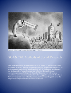 SOAN 240. Methods of Social Research