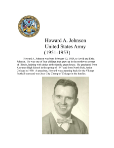 Howard A. Johnson United States Army (1951