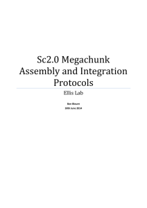 Sc2.0 Megachunk Assembly and Integration Protocols