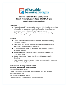 Agenda - Affordable Learning Georgia